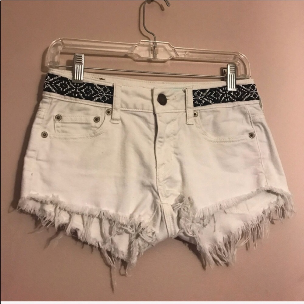 White Denim Shorts